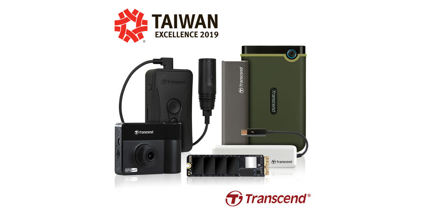 Transcend Bags Five Taiwan Excellence Awards for 2019 