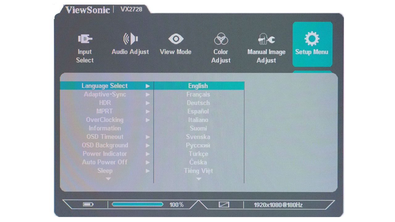 ViewSonic Omni VX2728 OSD 3