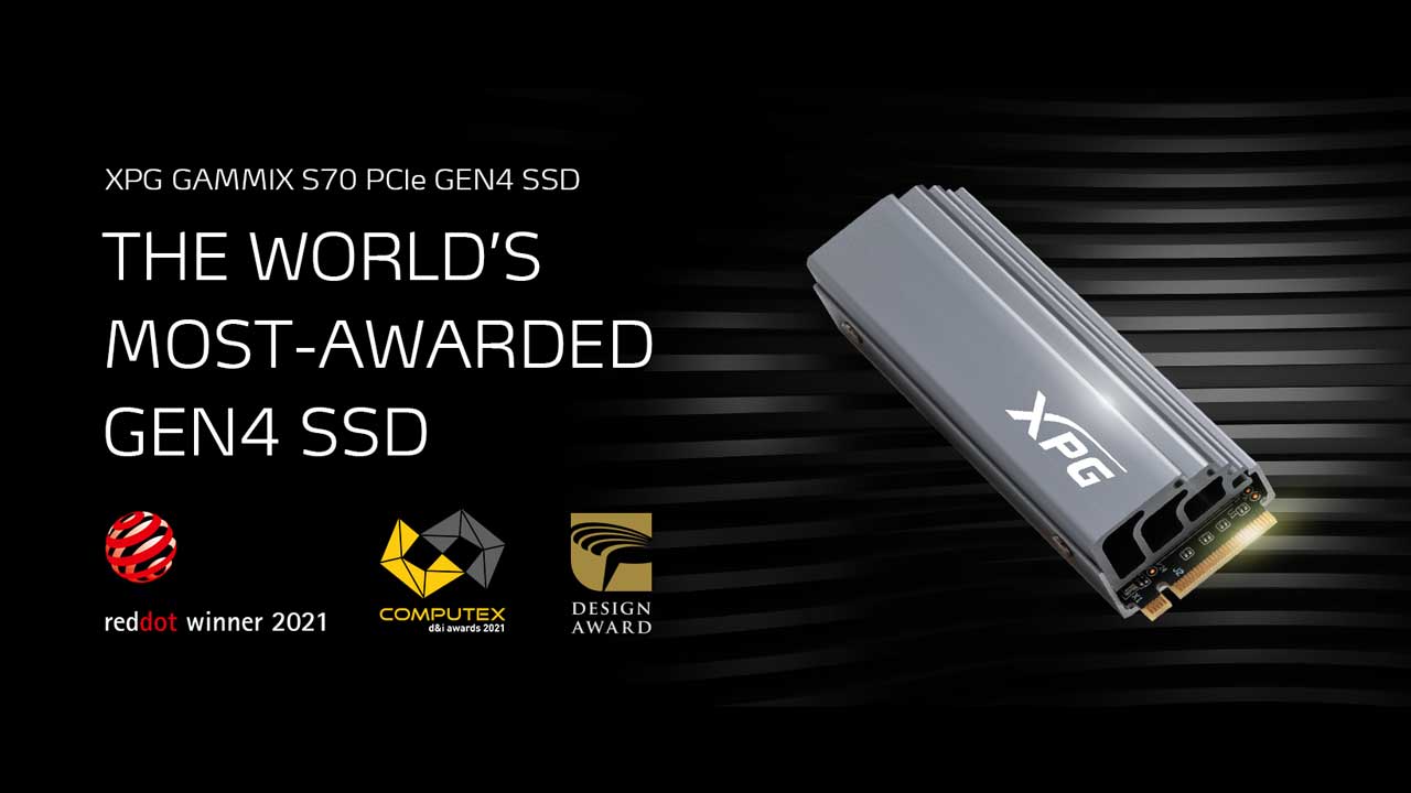 XPG GAMMIX S70 Wins 2021 COMPUTEX d&i Award 