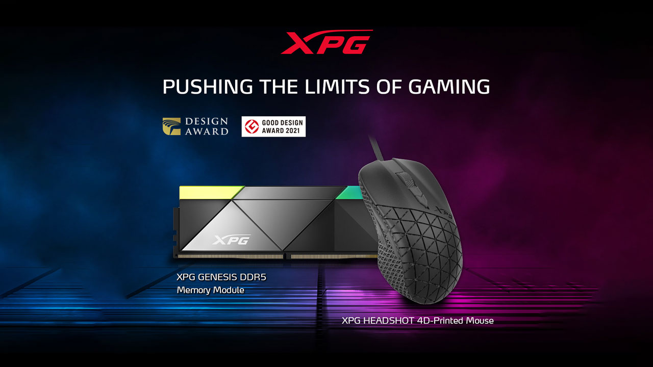XPG HEADSHOT Mouse and GENESIS DDR5 Wins Good Design Award