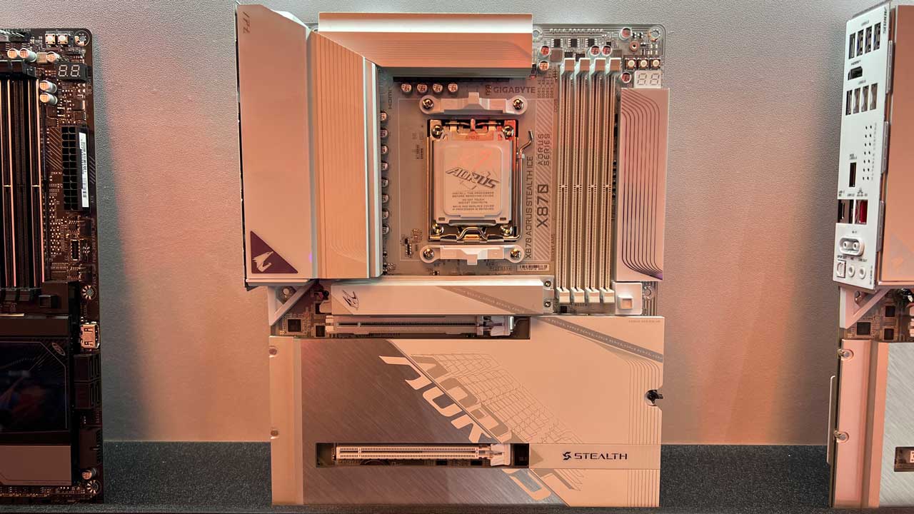 aorus unveils x870 stealth ice motherboards at computex 2