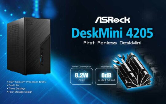 ASRock Launches Fanless DeskMini 4205