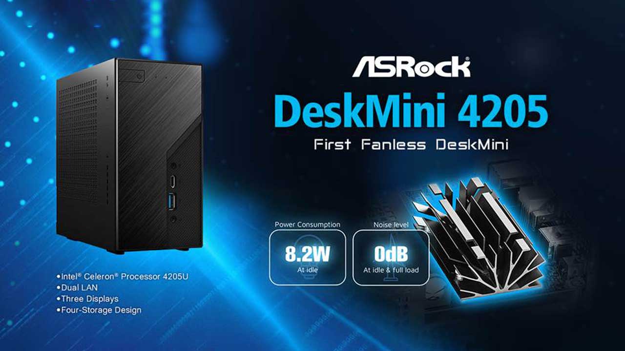 ASRock Launches Fanless DeskMini 4205