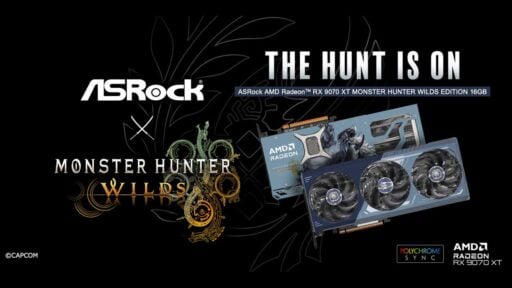 asrock rx 9070 xt monster hunter wilds edition 3