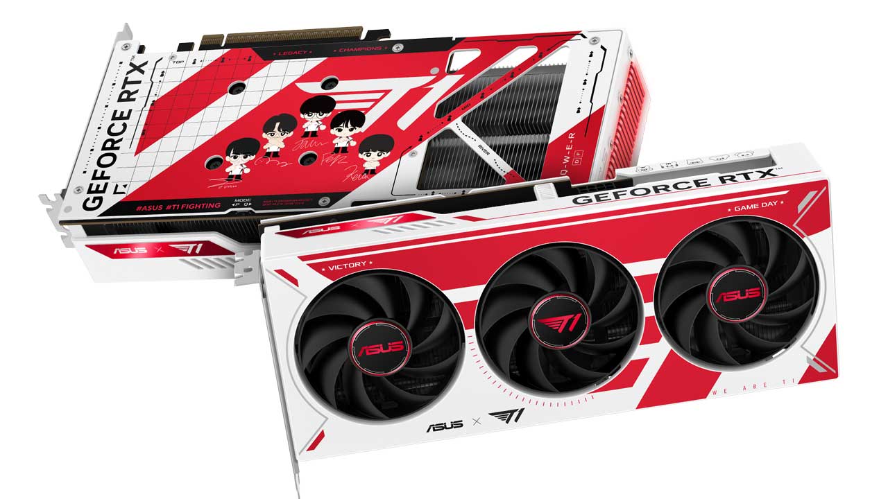 asus reveals t1 themed rtx 5070 rtx 5060 ti graphics 2