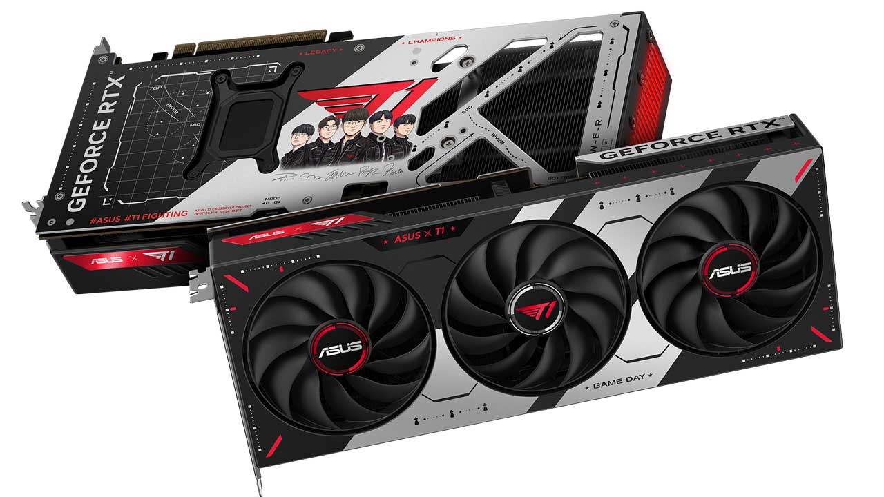 asus reveals t1 themed rtx 5070 rtx 5060 ti graphics 3