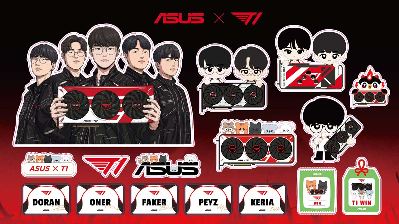 asus reveals t1 themed rtx 5070 rtx 5060 ti graphics 5