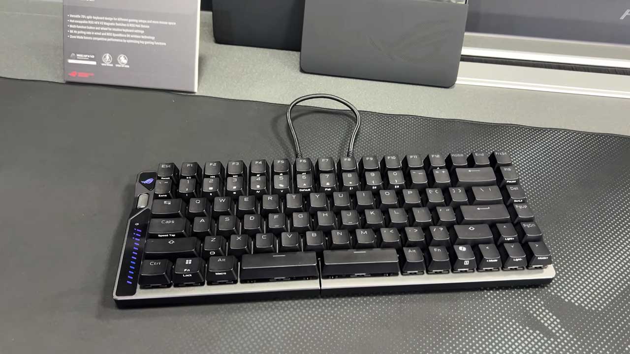asus shows off rog falcata 75 split gaming keyboard 2