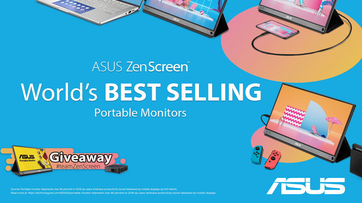 ASUS ZenScreen Now The World’s Bestselling Portable Monitor Series