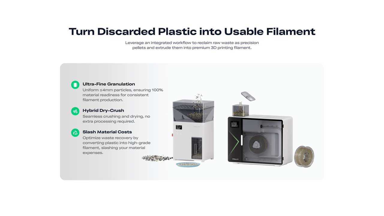Creality Announces M1 Filament Maker and R1 Shredder creality announces m1 filament maker and r1 shredder 4