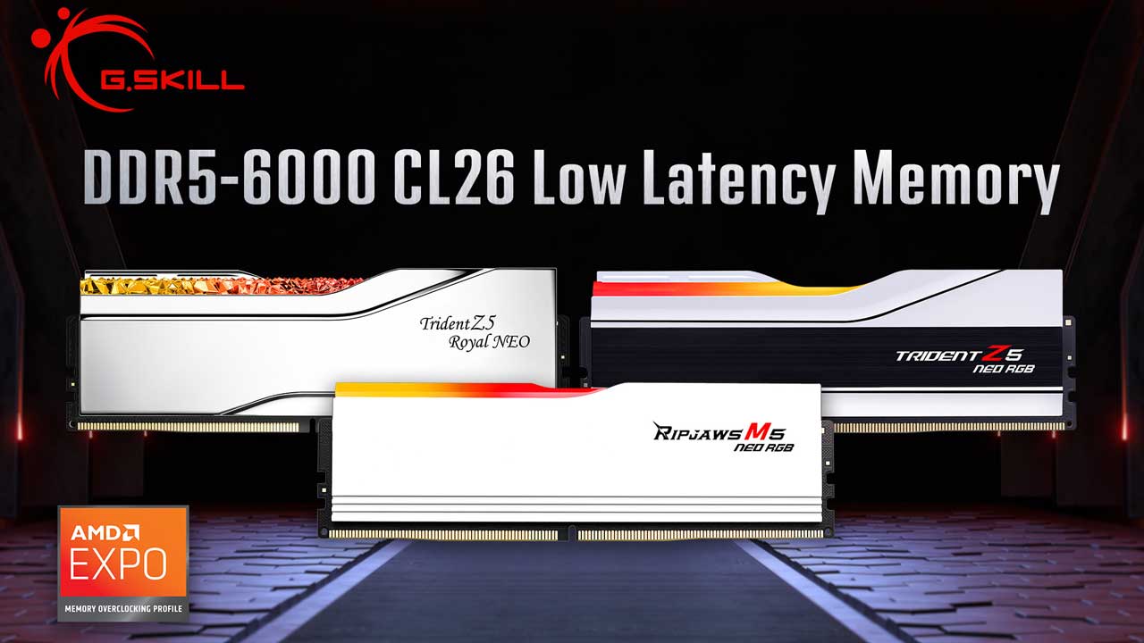 g skill launches ddr5 6000 cl26 cl28 memory kits 3