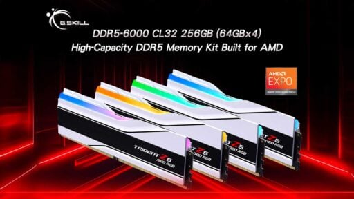 g skill unveils 256 gb ddr5 6000 memory kit 1