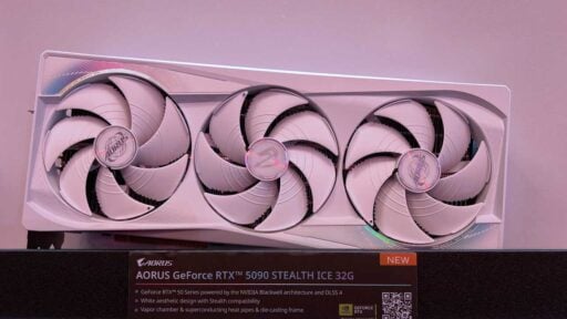 gigabyte intros aorus geforce rtx 5090 stealth ice 3