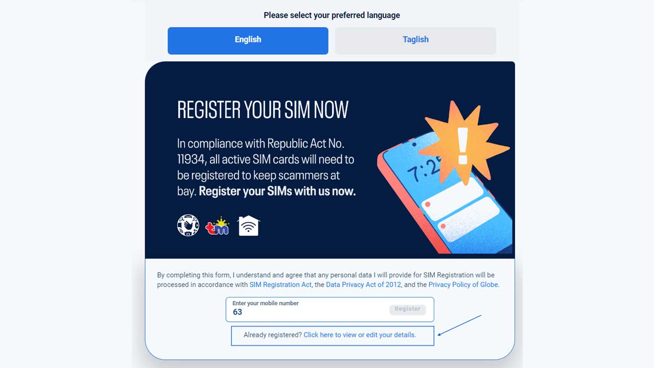 globe urges customers to keep sim registration updated 2
