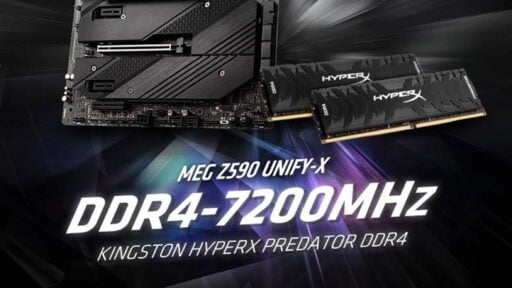 kingston hyperx msi ddr4 overclocking 7200mhz pr
