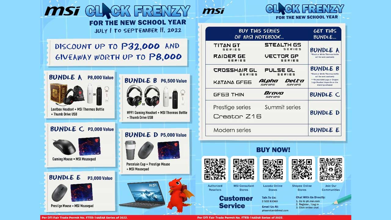 msi back to school promo click frenzy pr 2